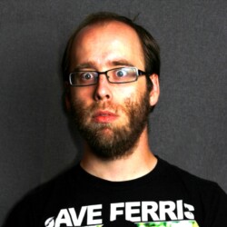 Beardy, haired and scared.