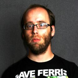 Beardy, haired and scared.